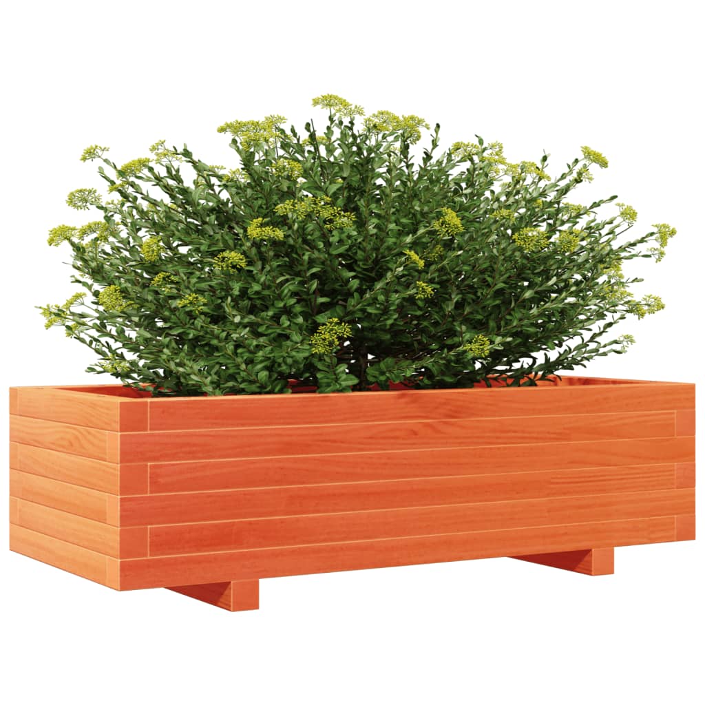 Plantenbak 90x40x26,5 cm massief groenenhout wasbruin