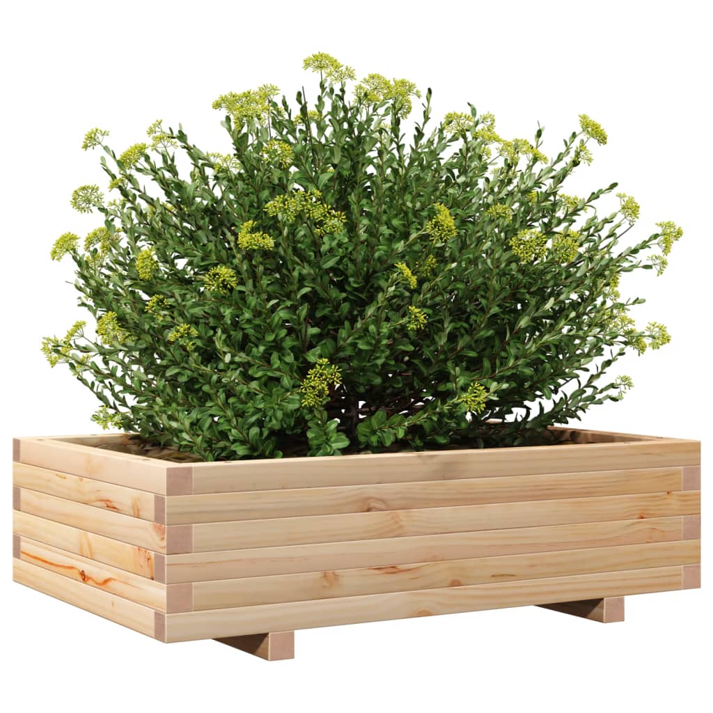 Plantenbak 90x60x26,5 cm massief grenenhout