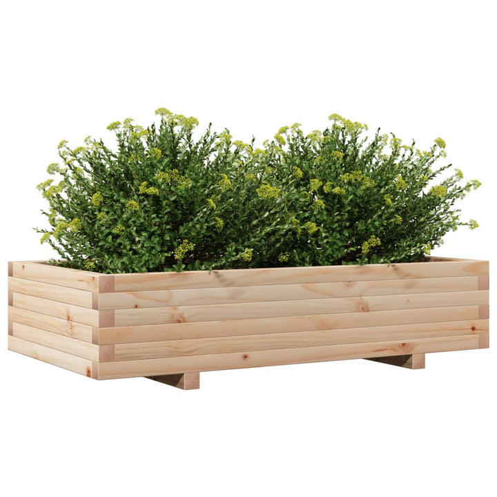 Plantenbak 110x60x26,5 cm massief groenhout