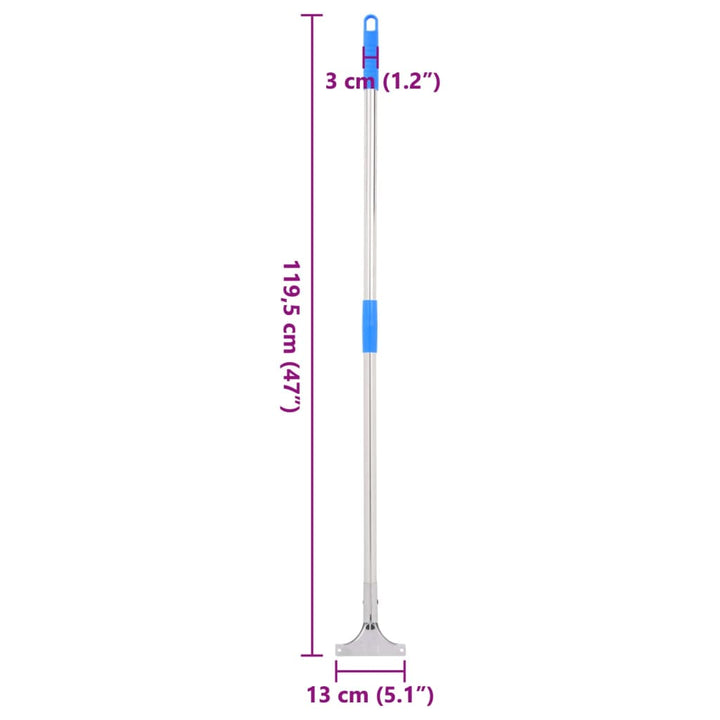 Vloerwisserhandgrepen 5 st 119,5 cm staal en kunststof