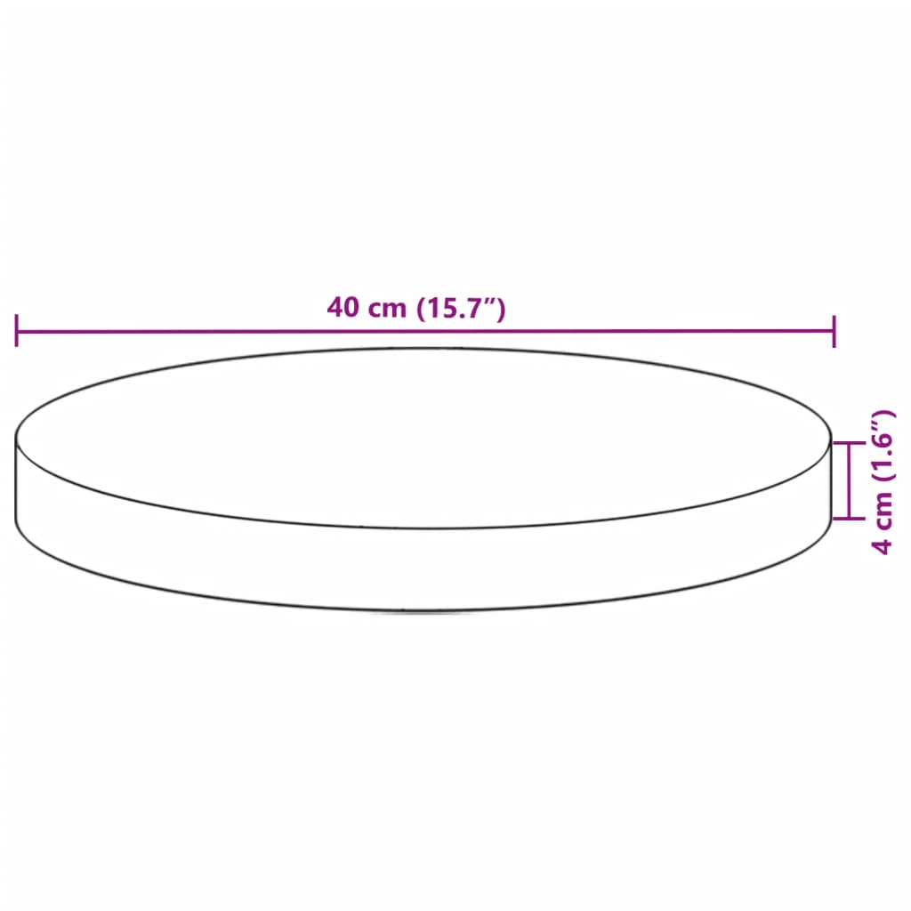 Tafelblad rond ø˜ 40x4 cm massief acaciahout