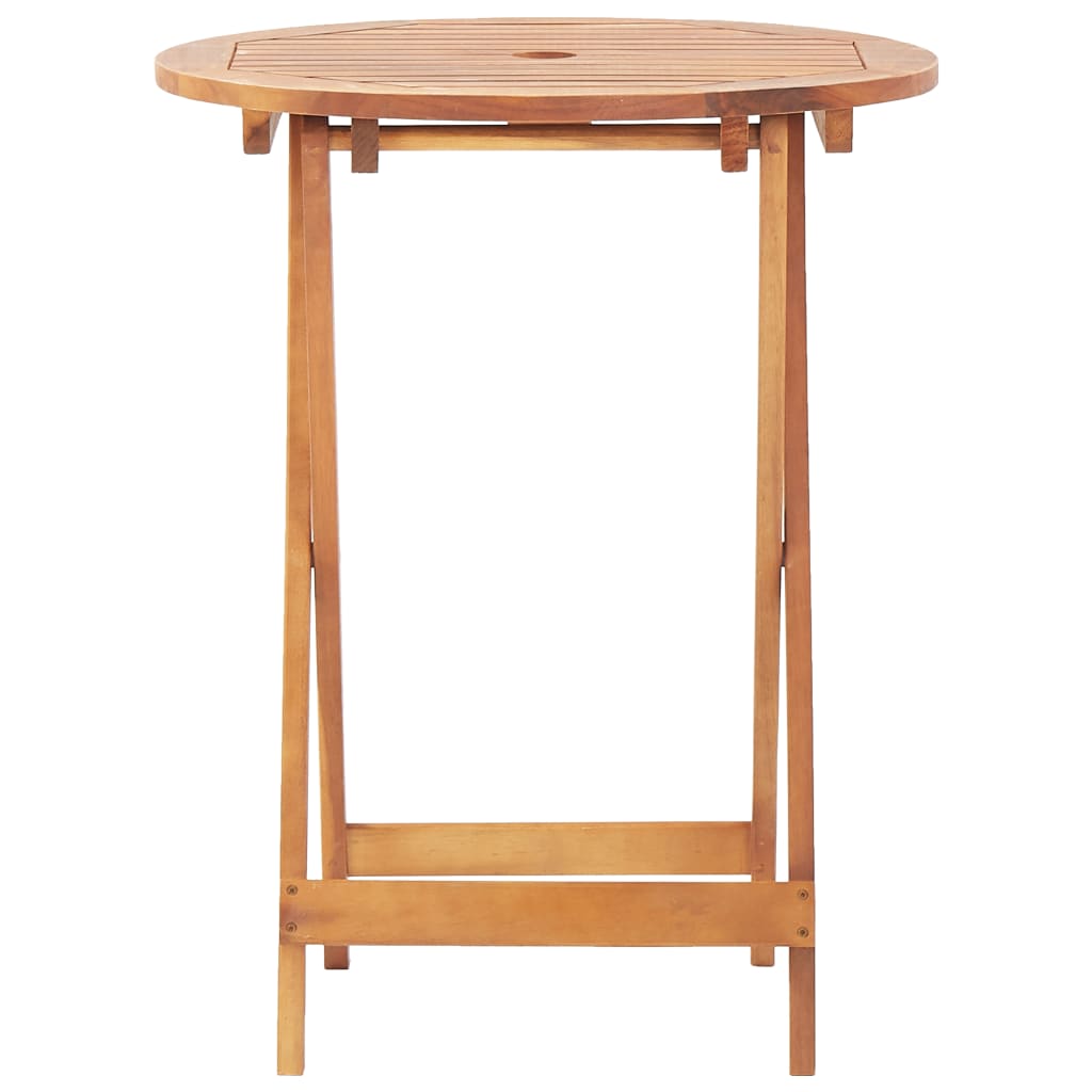 3-delige Bistroset poly rattan en massief hout beige