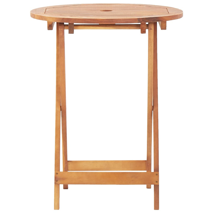 3-delige Bistroset poly rattan en massief hout beige