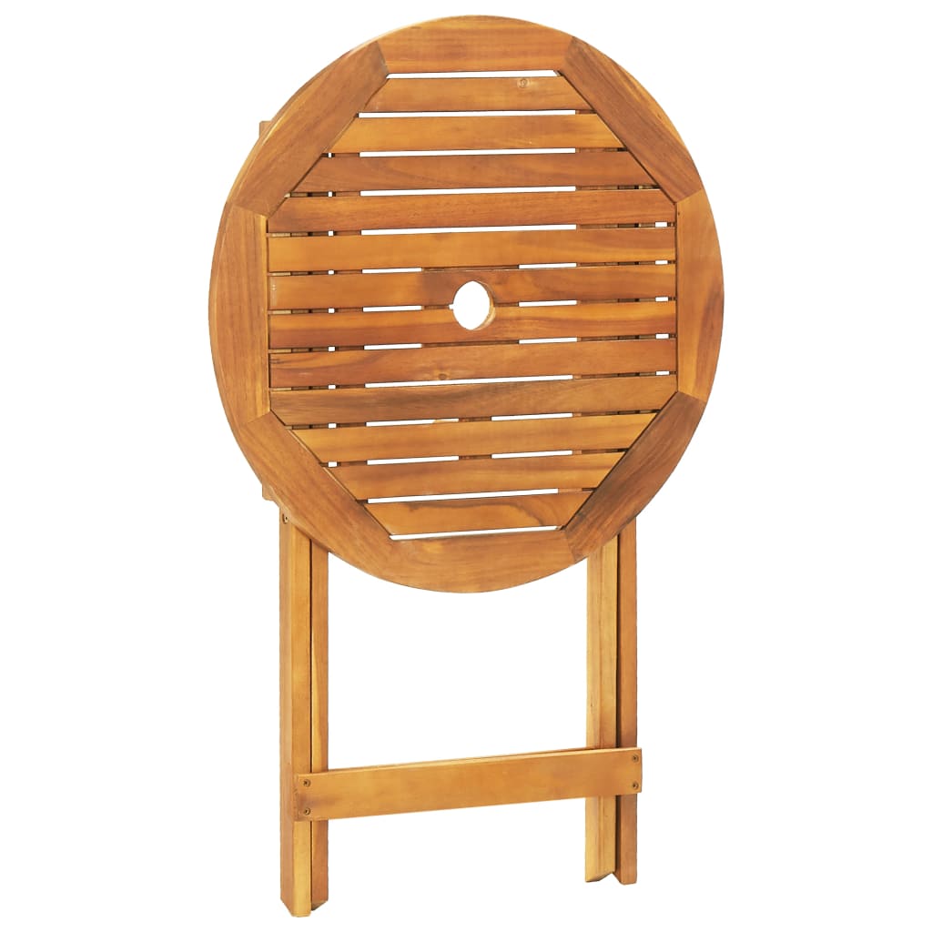 3-delige Bistroset poly rattan en massief hout grijs