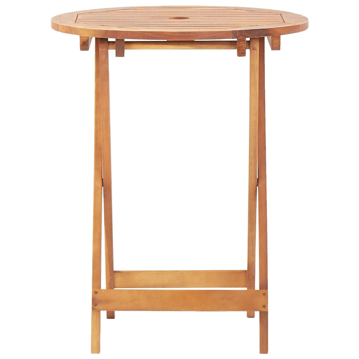 3-delige Bistroset poly rattan en massief hout beige