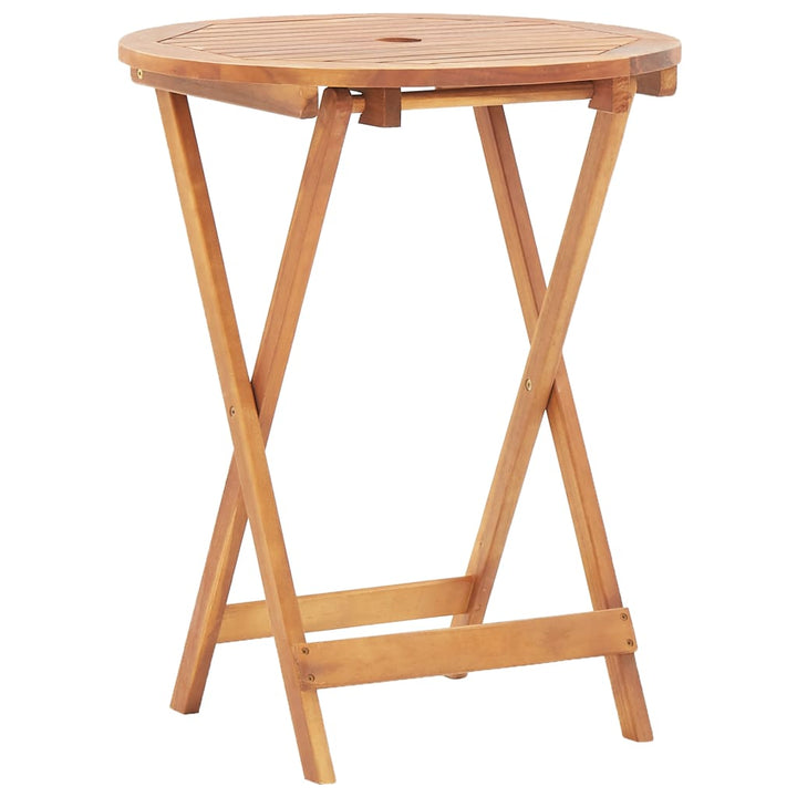 3-delige Bistroset polypropeen en massief hout beige