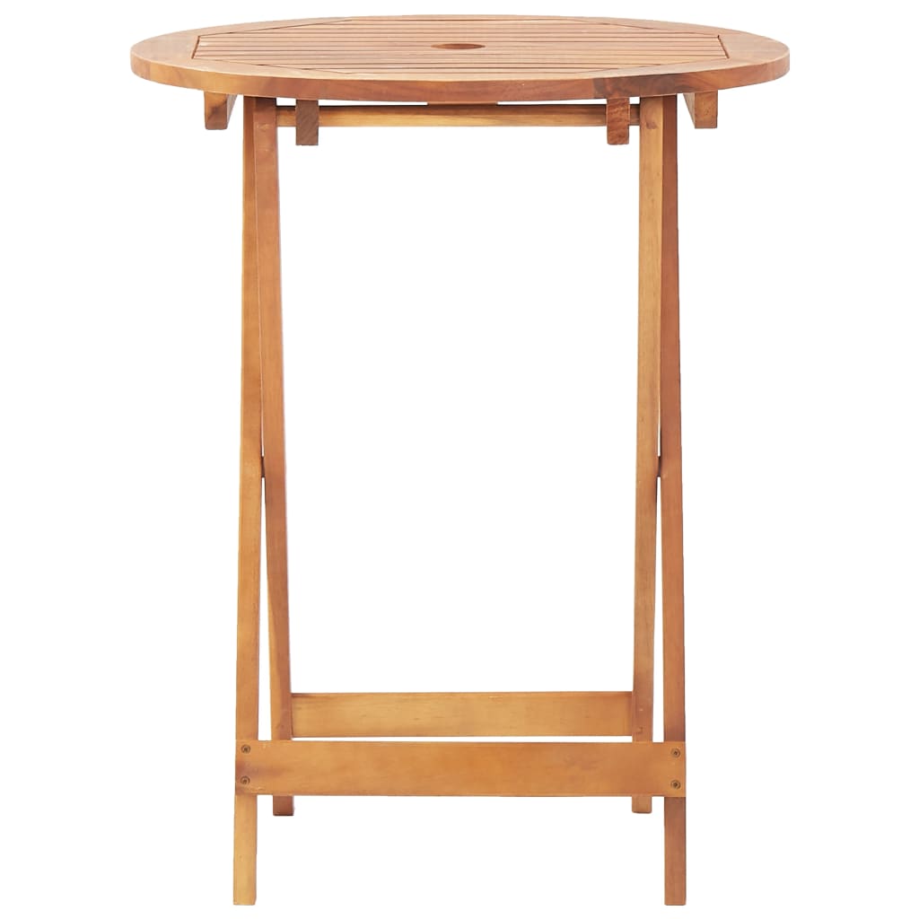 3-delige Bistroset polypropeen en massief hout beige