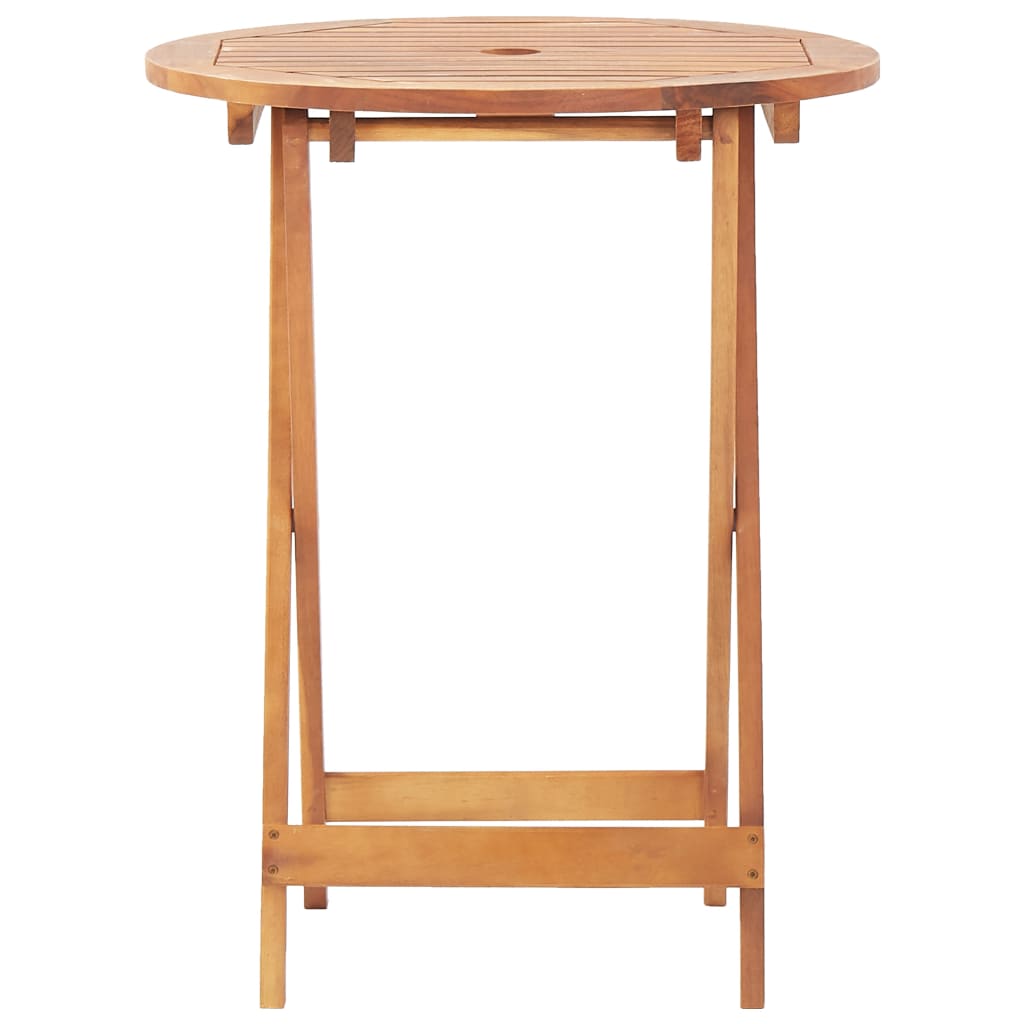 3-delige Bistroset stof en massief hout beige