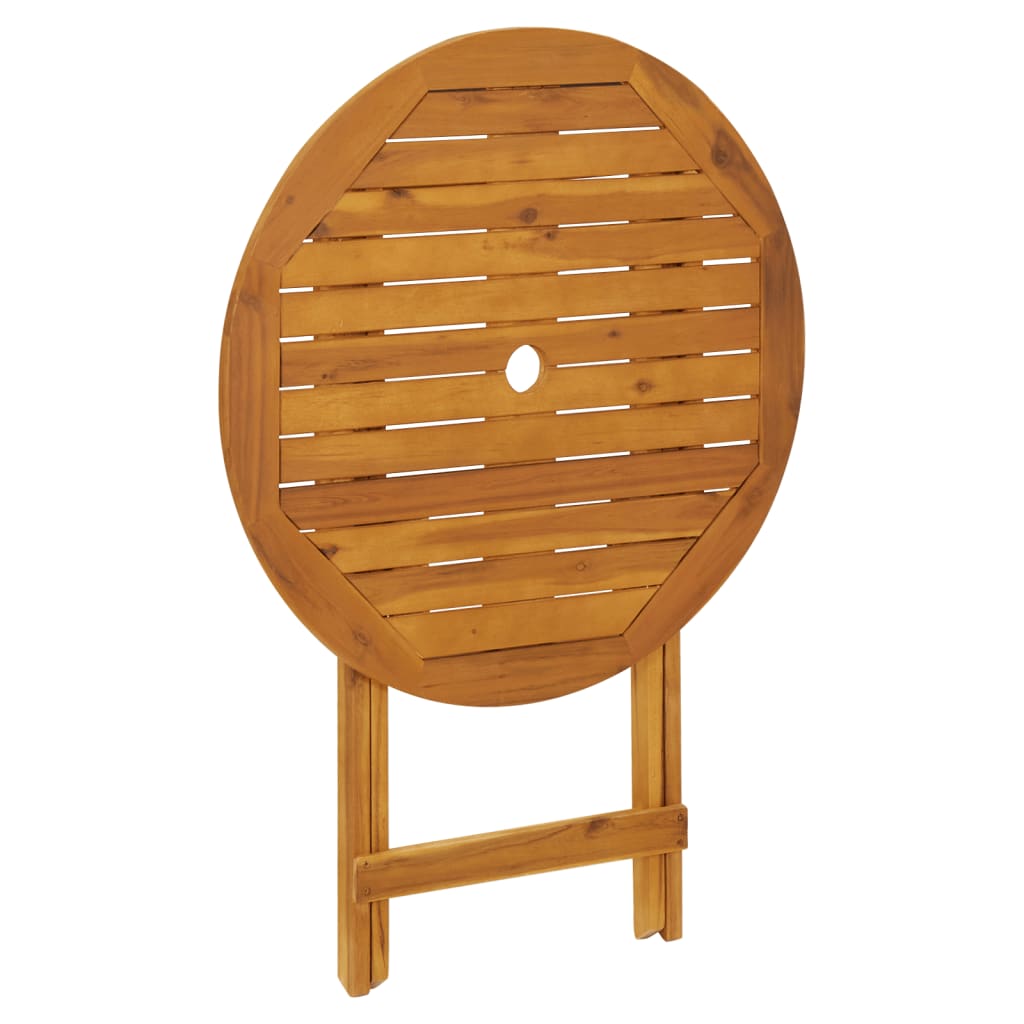 3-delige Bistroset poly rattan en massief hout grijs