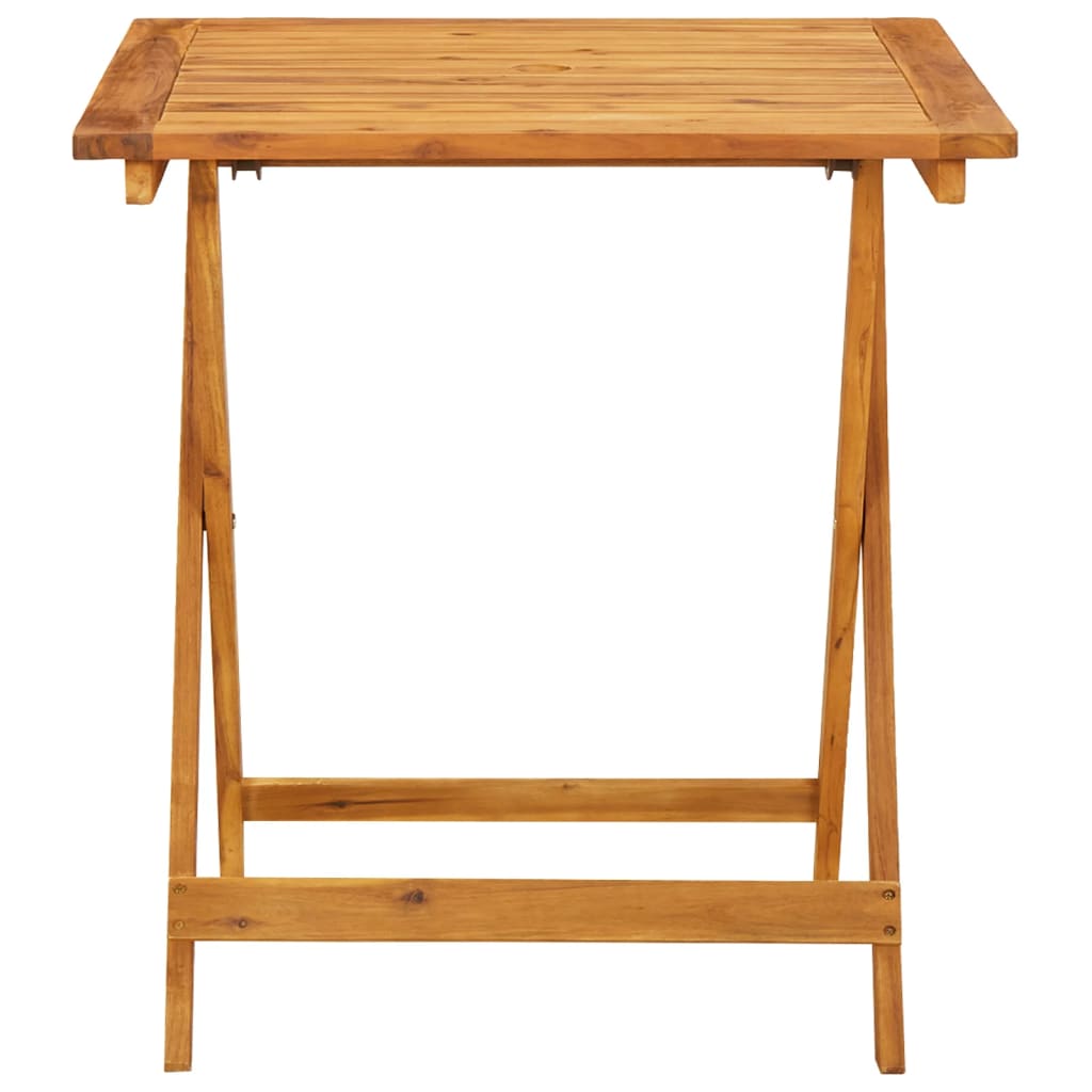 3-delige Bistroset polypropeen en massief hout beige