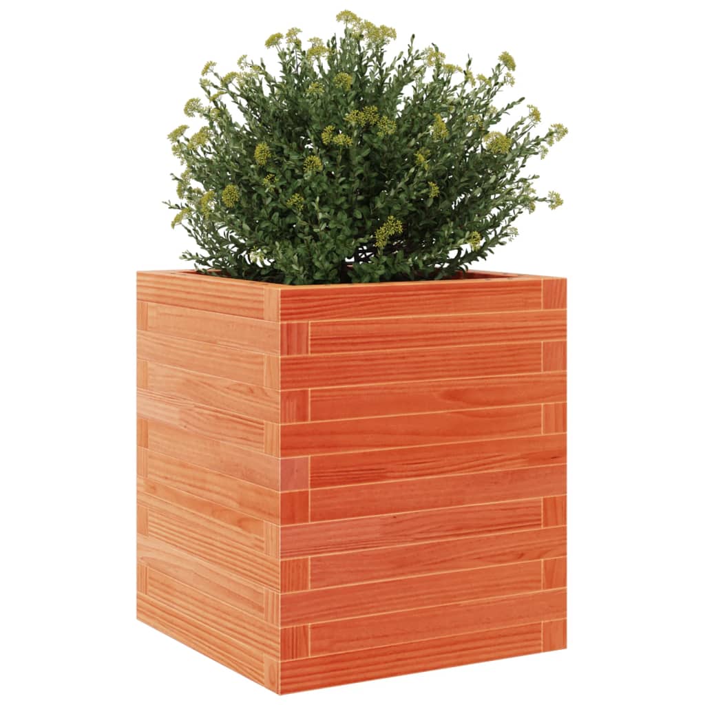 Plantenbak 40x40x46 cm massief grenenhout wasbruin