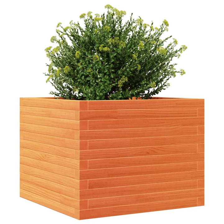 Plantenbak 60x60x46 cm massief groenenhout wasbruin