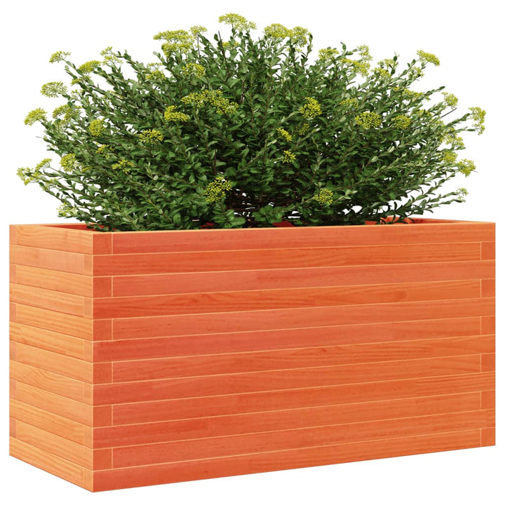 Plantenbak 90x40x46 cm massief groenenhout wasbruin