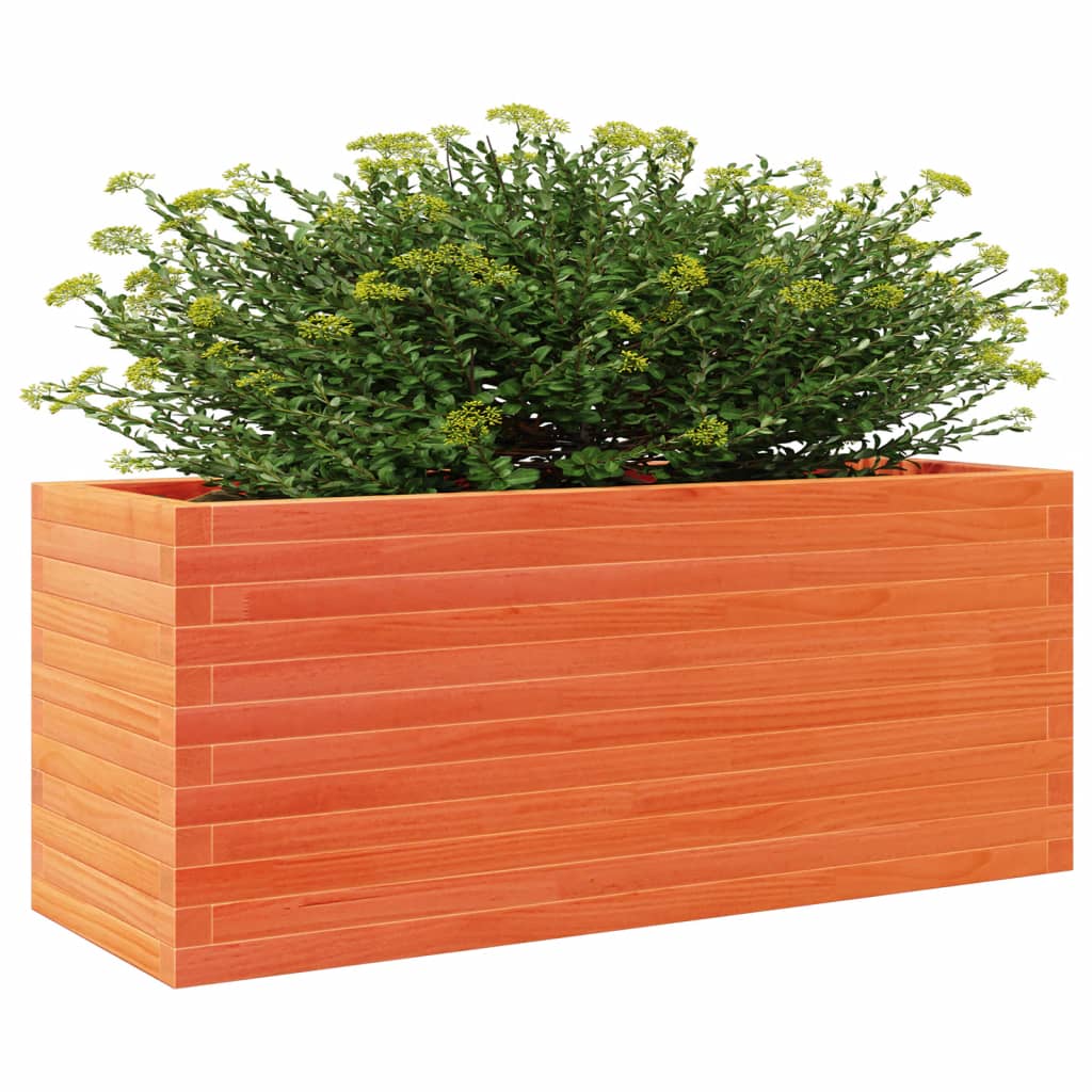 Plantenbak 110x40x46 cm massief grenenhout wasbruin