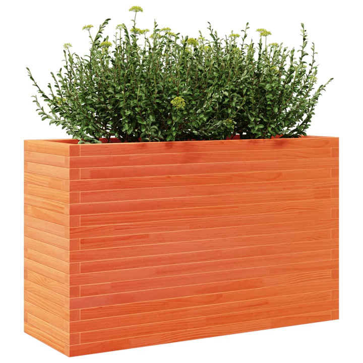 Plantenbak 110x40x68,5 cm massief grenenhout wasbruin