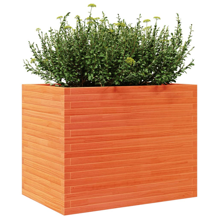 Plantenbak 90x60x68,5 cm massief groenenhout wasbruin