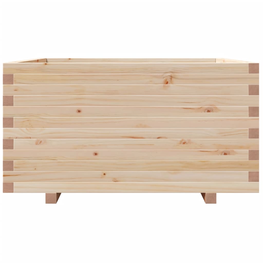 Plantenbak 90x90x49,5 cm massief groenhout