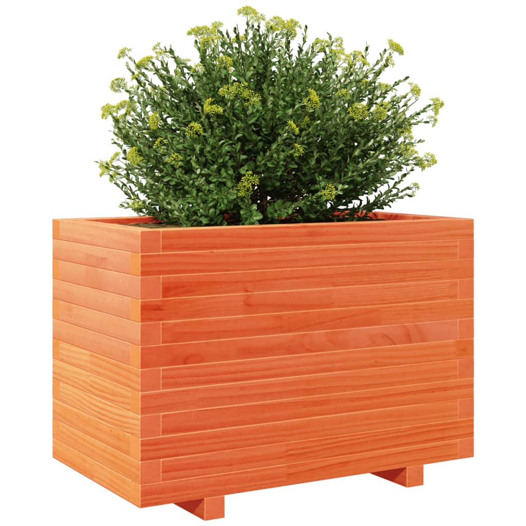 Plantenbak 70x40x49,5 cm massief grenenhout wasbruin