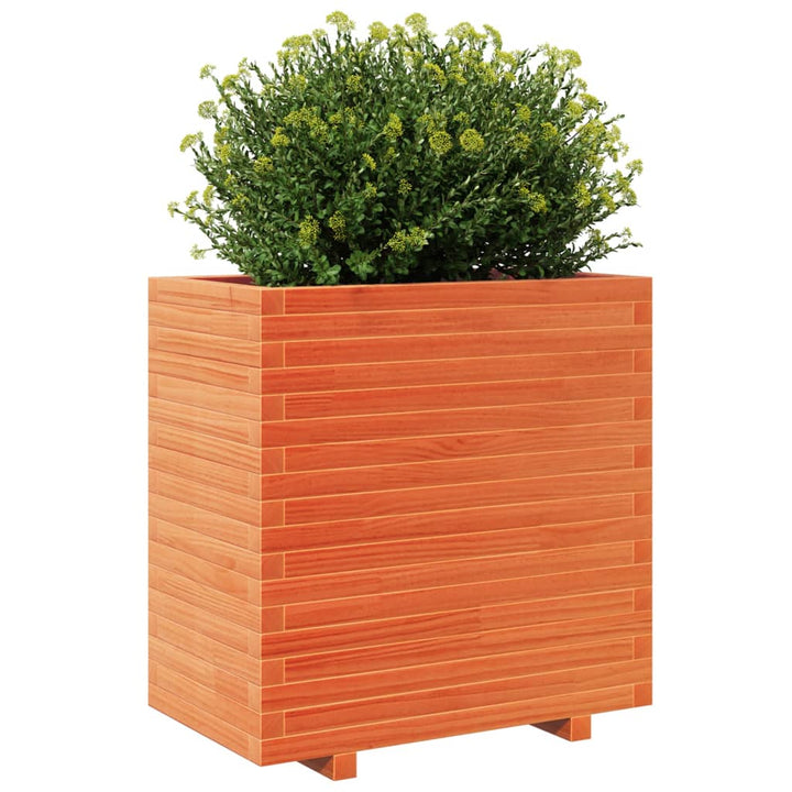 Plantenbak 70x40x72,5 cm massief grenenhout wasbruin