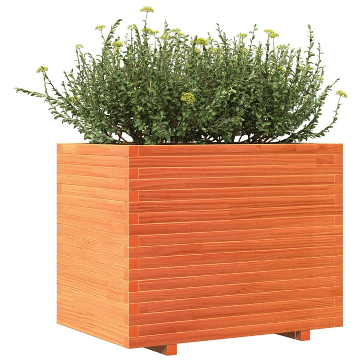 Plantenbak 90x60x72,5 cm massief groenenhout wasbruin