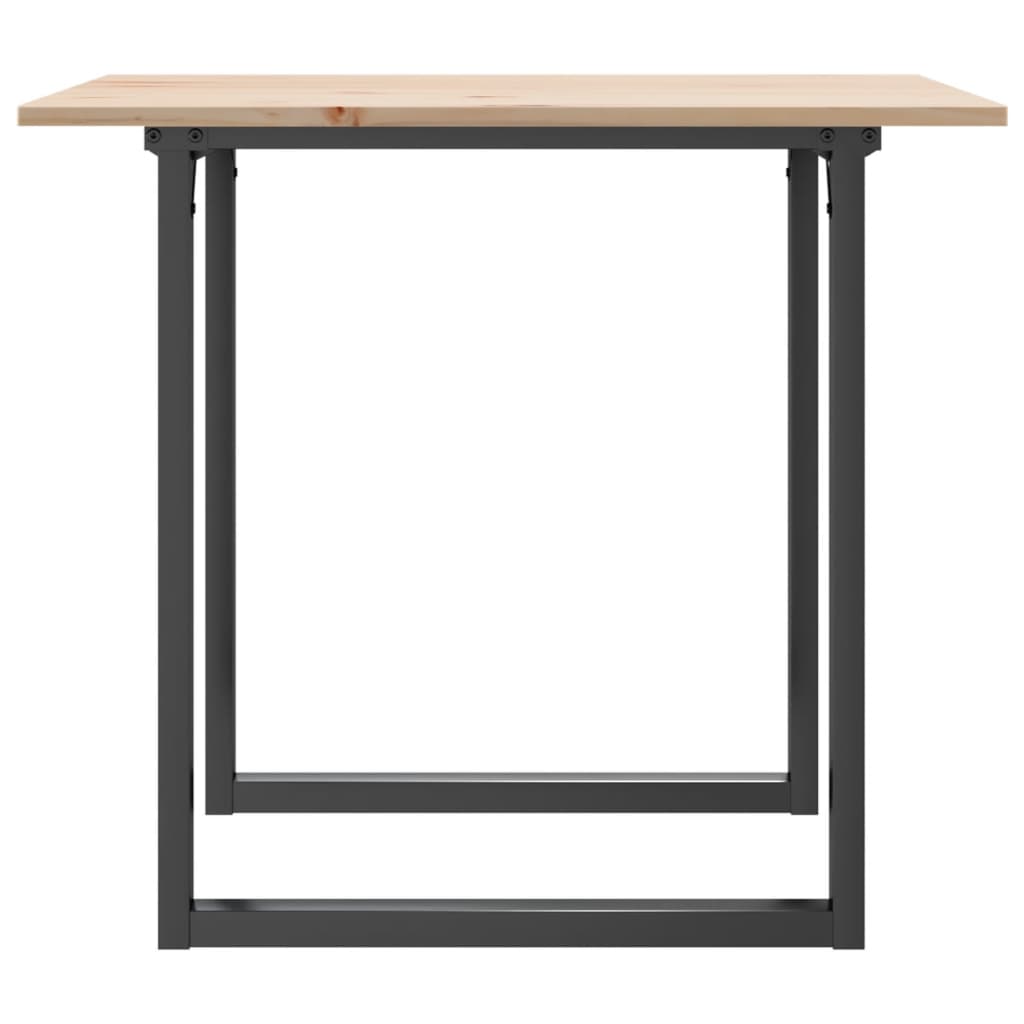 Eettafel O-frame 80x80x75 cm massief grenenhout en gietijzer