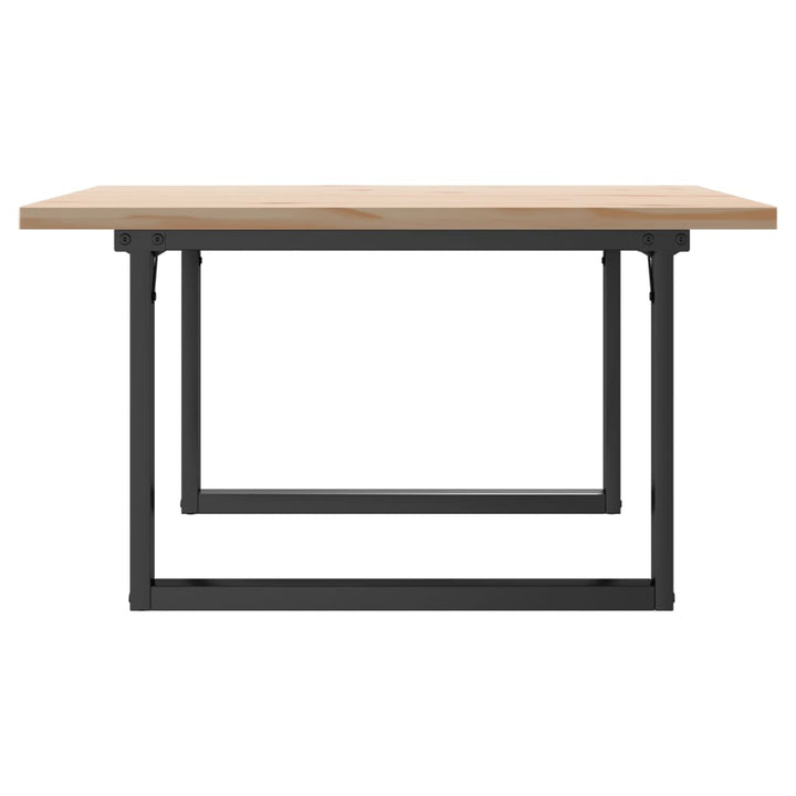 Salontafel O-frame 90x90x45,5 cm grenenhout en gietijzer