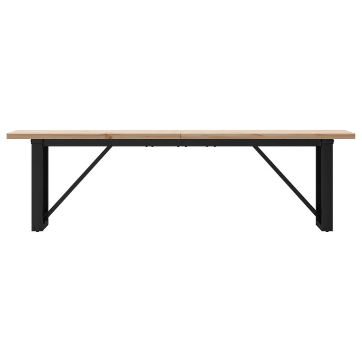 Salontafel O-frame 160x40x45,5 cm grenenhout en gietijzer