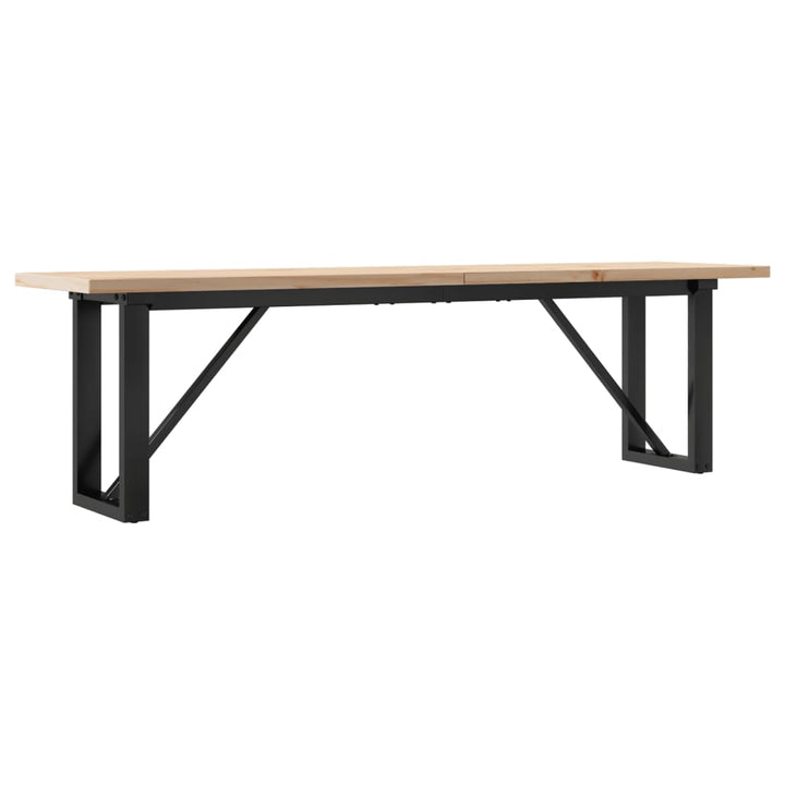 Salontafel O-frame 160x40x45,5 cm grenenhout en gietijzer