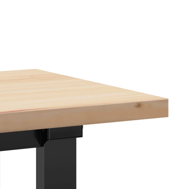 Salontafel O-frame 160x40x45,5 cm grenenhout en gietijzer