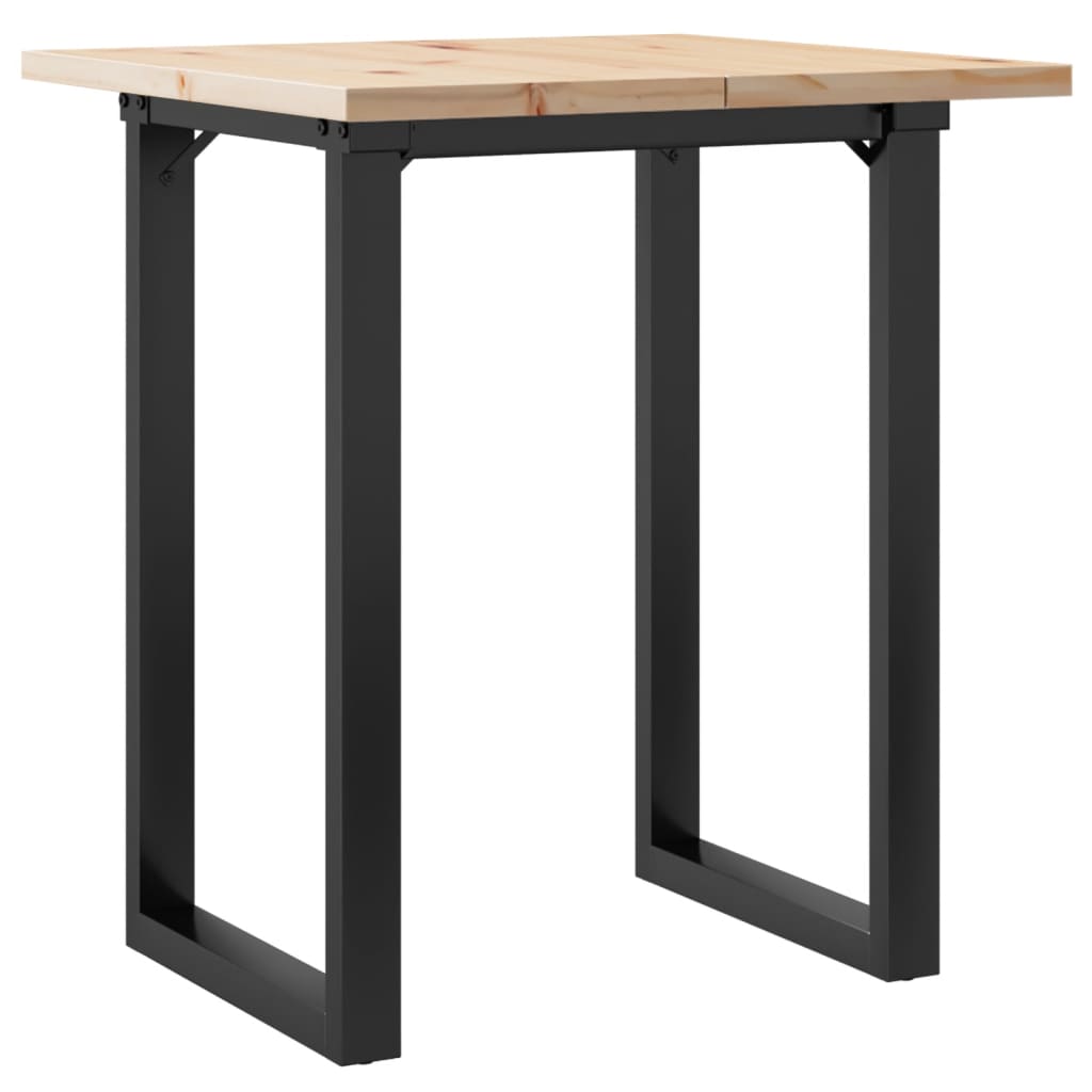 Eettafel O-frame 70x70x75,5 cm massief grenenhout en gietijzer