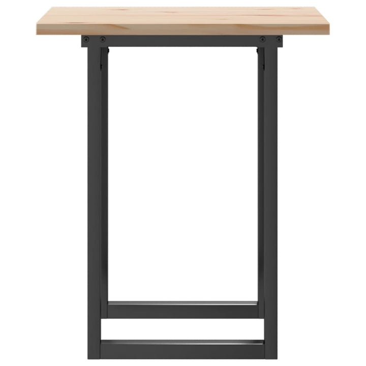 Eettafel O-frame 70x70x75,5 cm massief grenenhout en gietijzer