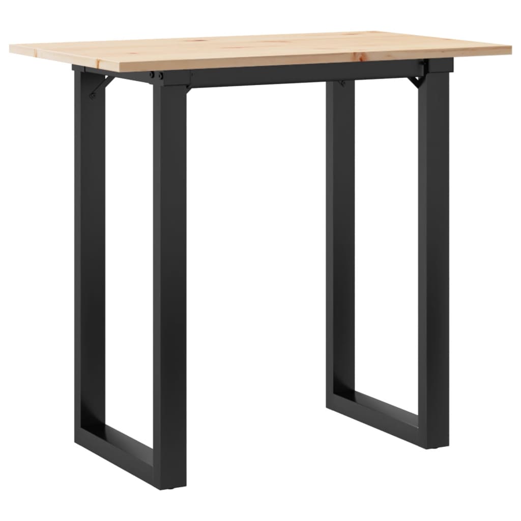 Eettafel O-frame 80x50x75,5 cm massief grenenhout en gietijzer