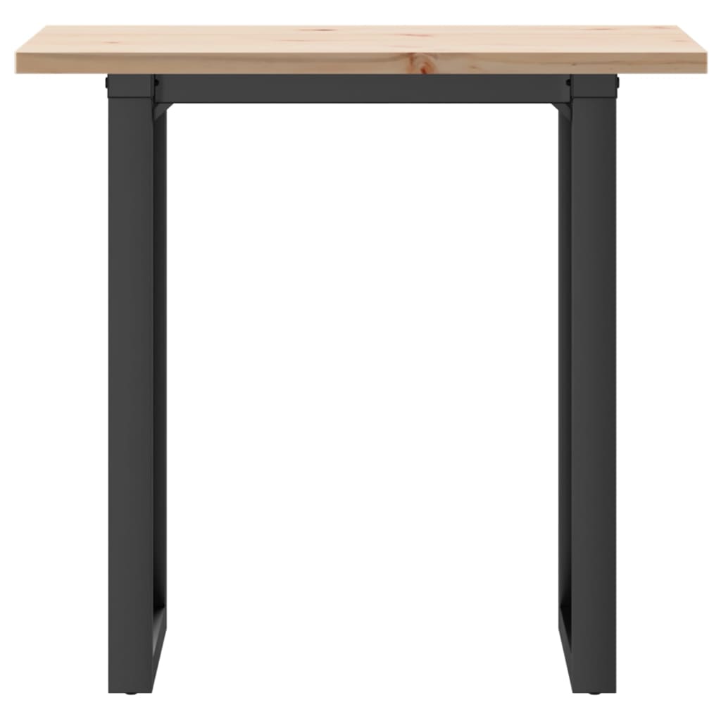 Eettafel O-frame 80x50x75,5 cm massief grenenhout en gietijzer