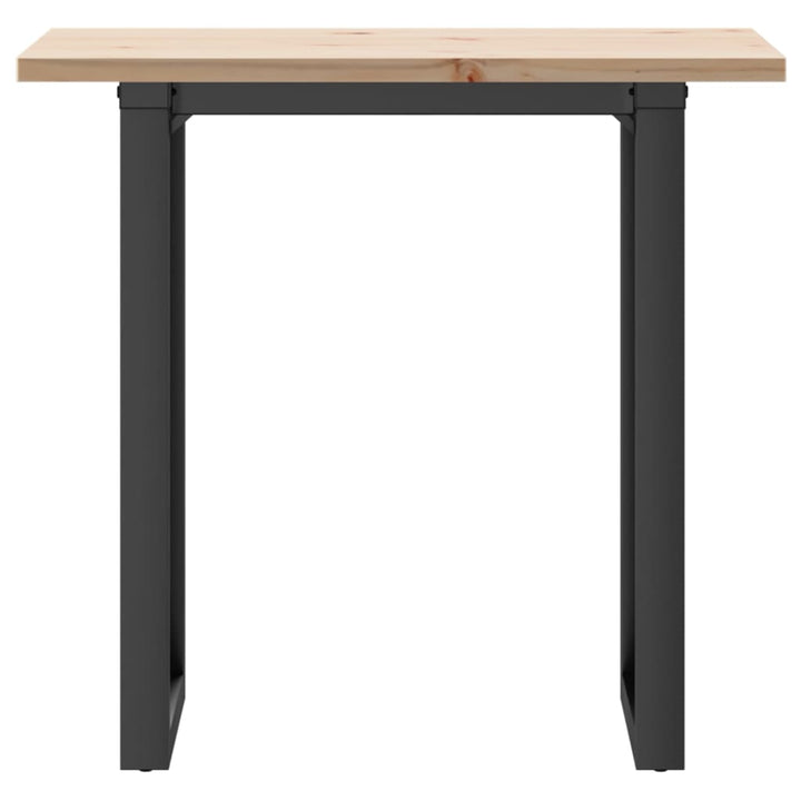 Eettafel O-frame 80x50x75,5 cm massief grenenhout en gietijzer