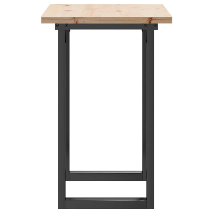 Eettafel O-frame 80x50x75,5 cm massief grenenhout en gietijzer