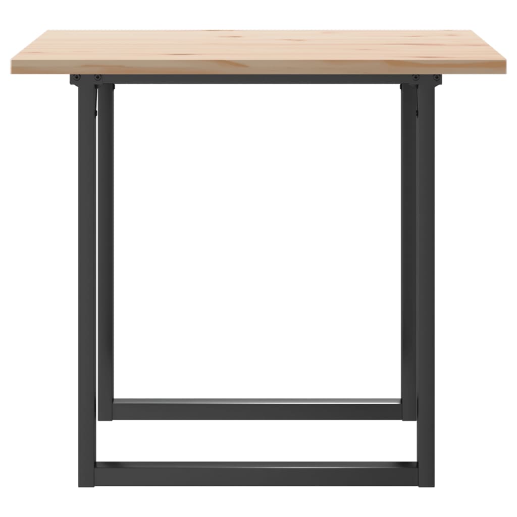 Eettafel O-frame 80x80x75,5 cm massief grenenhout en gietijzer