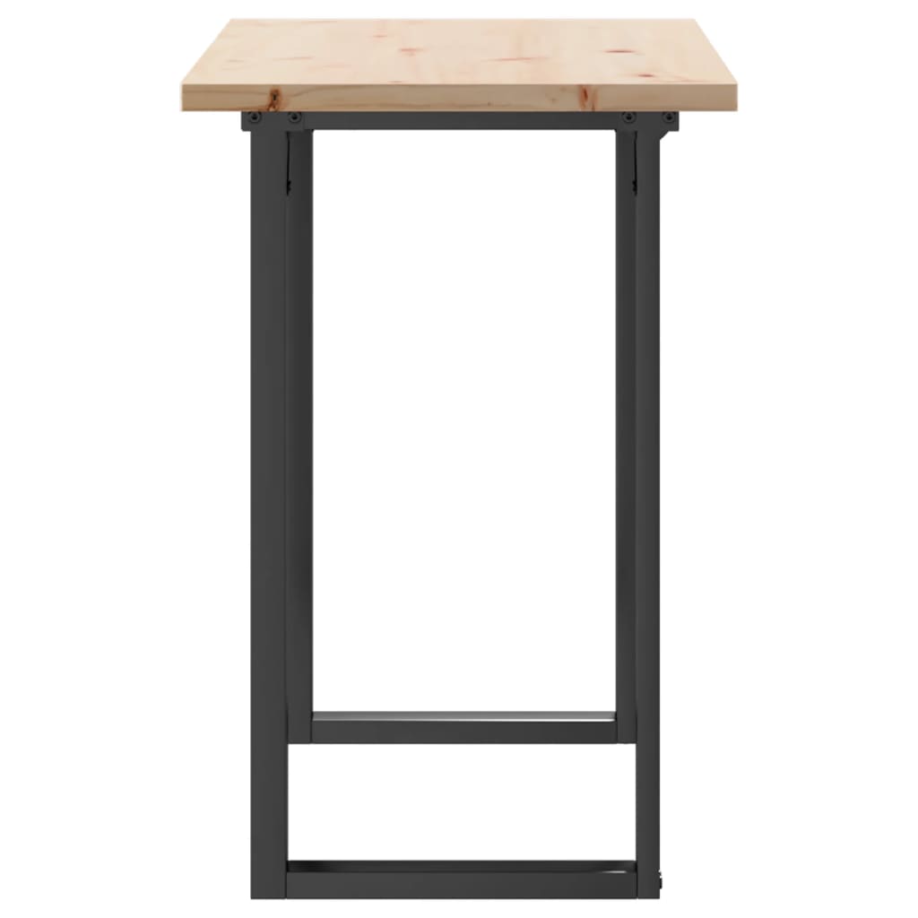 Eettafel O-frame 100x50x75,5 cm massief groenhout en gietijzer