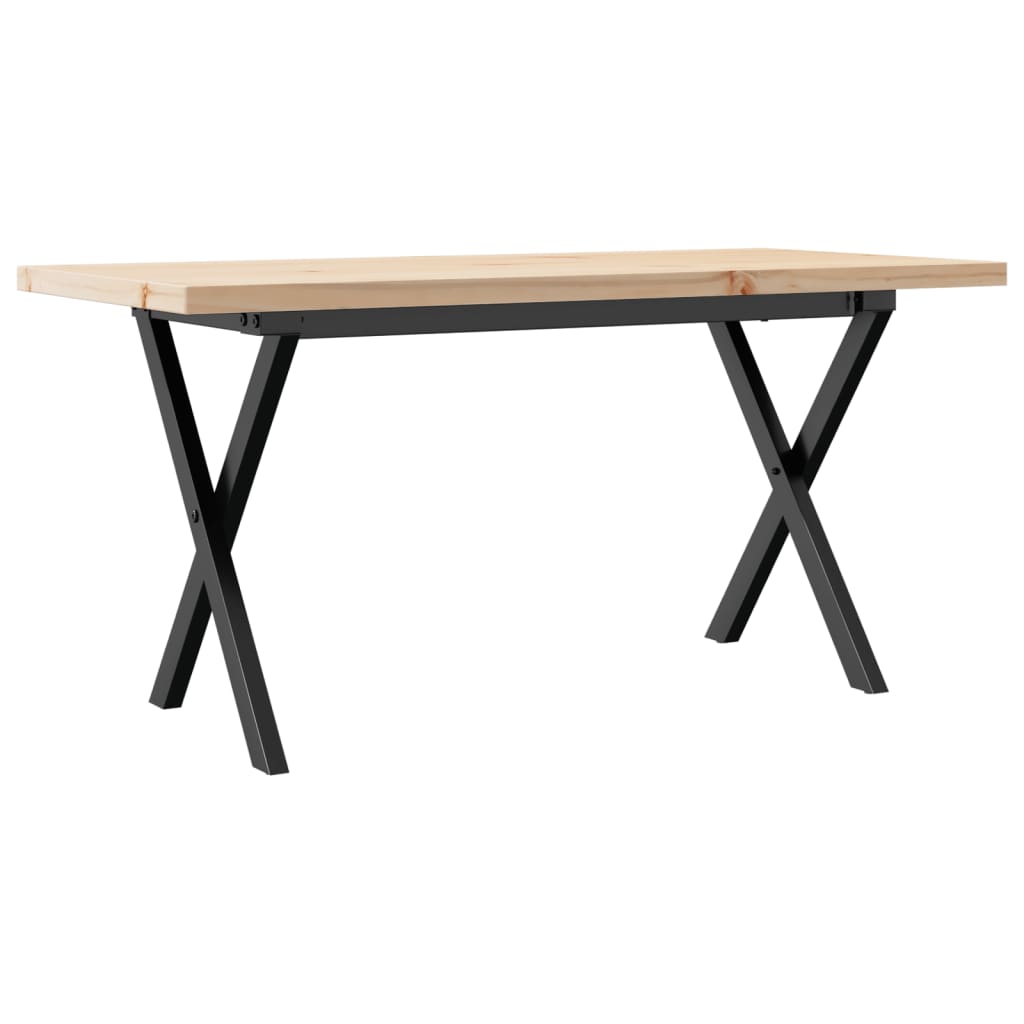 Salontafel X-frame 90x40x45,5 cm grenenhout en gietijzer