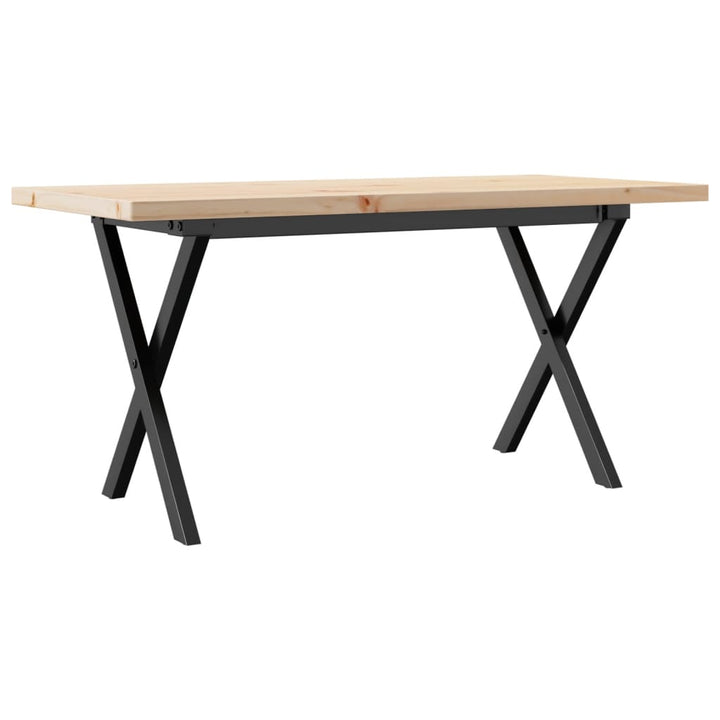 Salontafel X-frame 90x40x45,5 cm grenenhout en gietijzer