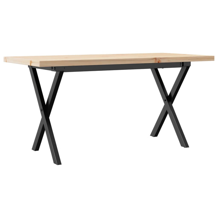 Salontafel X-frame 100x50x45,5 cm grenenhout en gietijzer