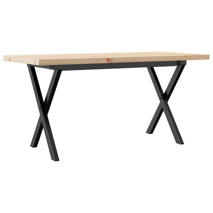 Salontafel X-frame 100x50x45,5 cm grenenhout en gietijzer