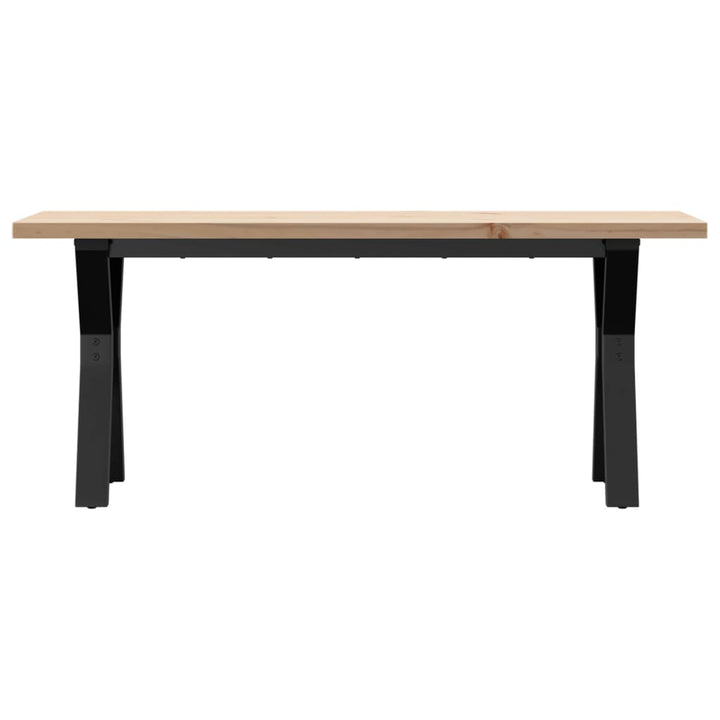 Salontafel Y-frame 110x40x45,5 cm grenenhout en gietijzer