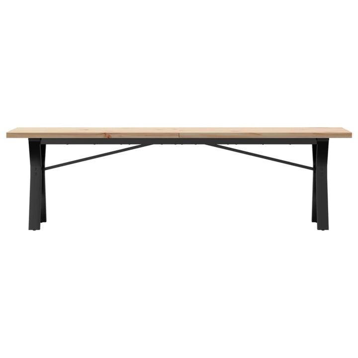 Salontafel Y-frame 160x40x45,5 cm grenenhout en gietijzer