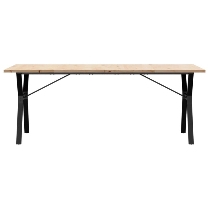 Eettafel Y-frame 200x100x75,5 cm grenenhout en gietijzer