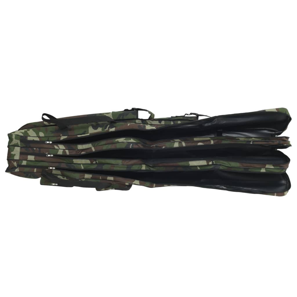 Hengeltas 150 cm camouflage oxford stof groen