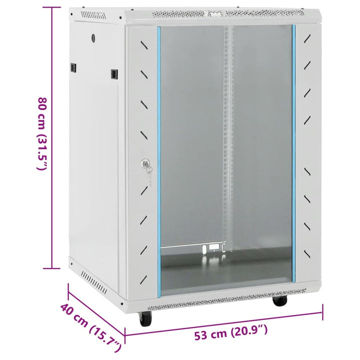 Netwerkkast met draaiwieltjes 15U 19" IP20 53x40x80 cm