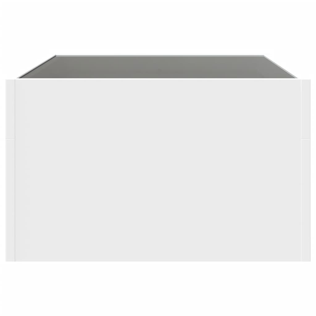 Salontafel met Infinity LED 70x50x30 cm wit