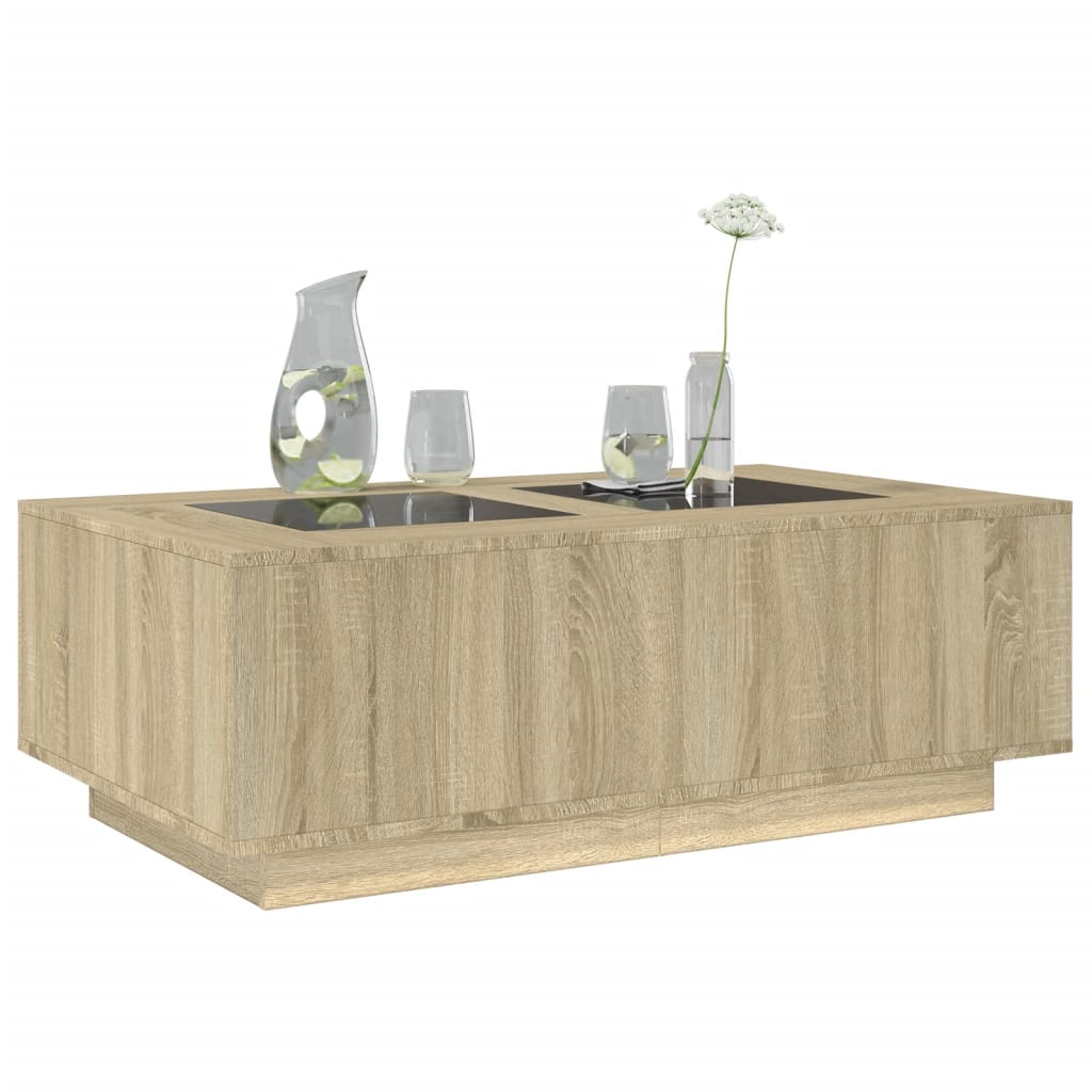 Salontafel met Infinity LED 116x69x40 cm sonoma eikenkleurig