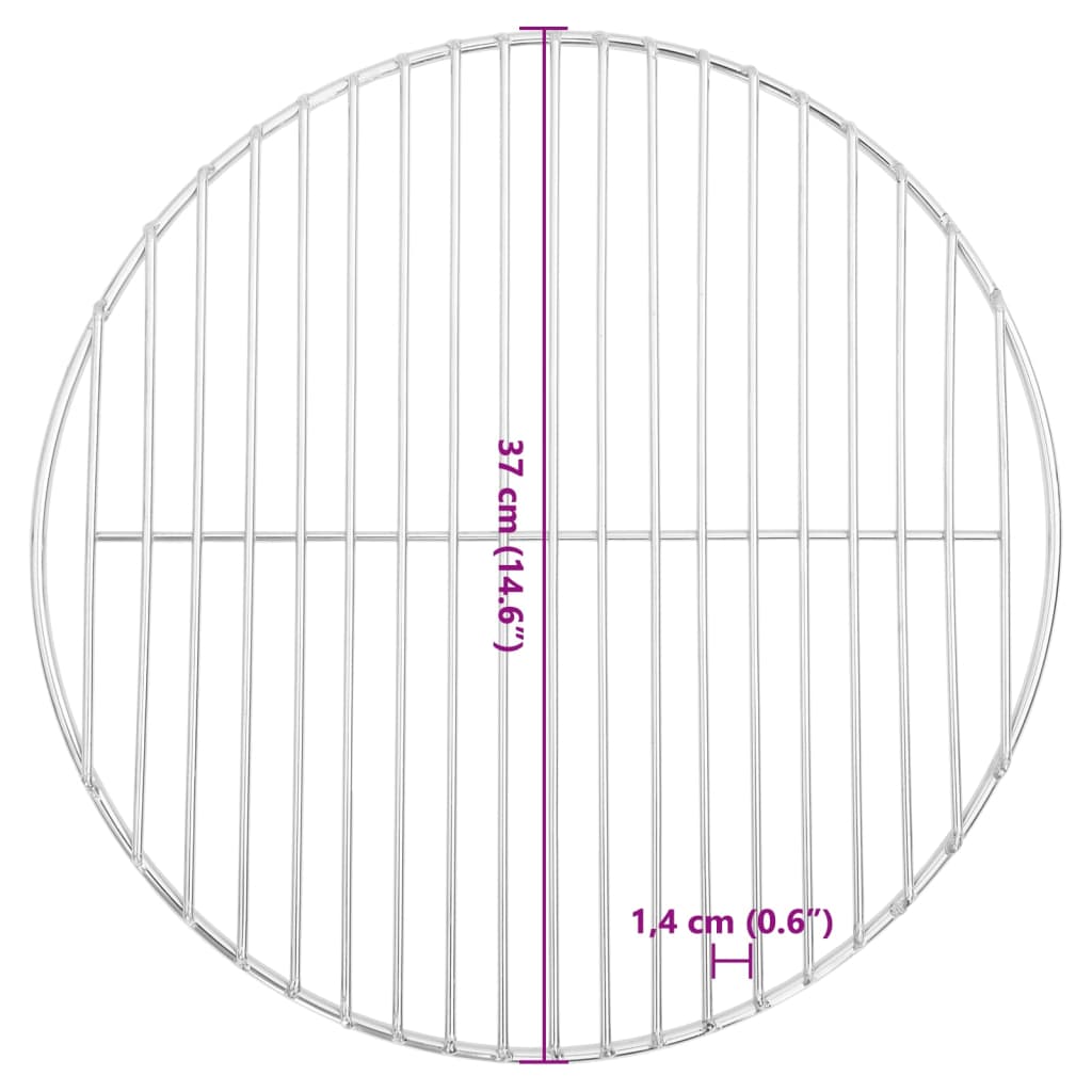 Barbecuerooster rond ø˜37 cm 304 roestvrij staal