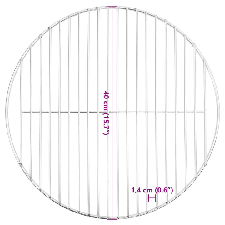 Barbecuerooster rond ø˜40 cm 304 roestvrij staal